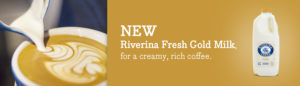 Riverina Fresh gold milk banner